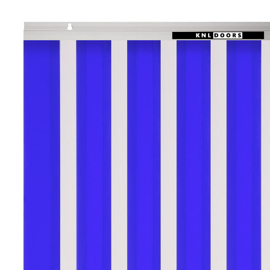 BLUE + CLEAR Strip Curtain Door (1.8mm x 75mm PVC)