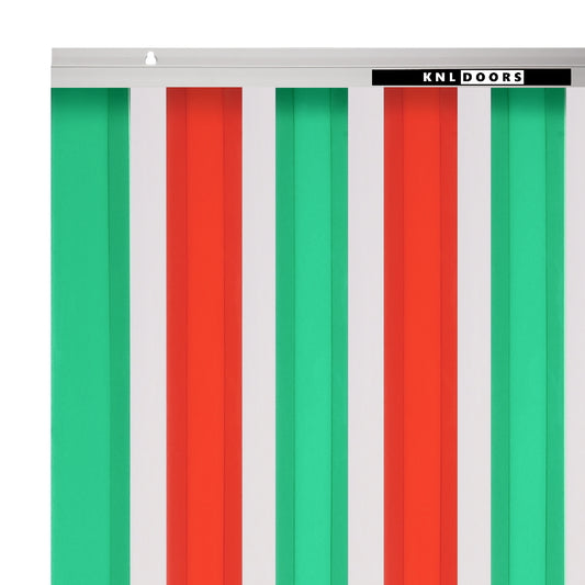 ITALIAN FLAG Strip Curtain Door (1.8mm x 75mm PVC)