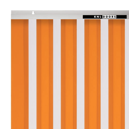 ORANGE + CLEAR Strip Curtain Door (1.8mm x 75mm PVC)