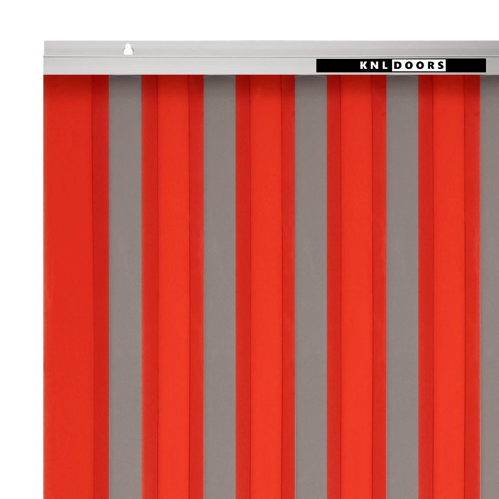 RED + SMOKE Strip Curtain Door (1.8mm x 75mm PVC)