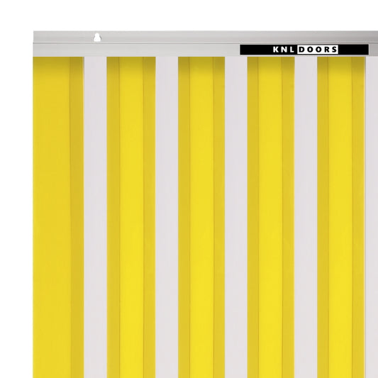 YELLOW + CLEAR Strip Curtain Door (1.8mm x 75mm PVC)